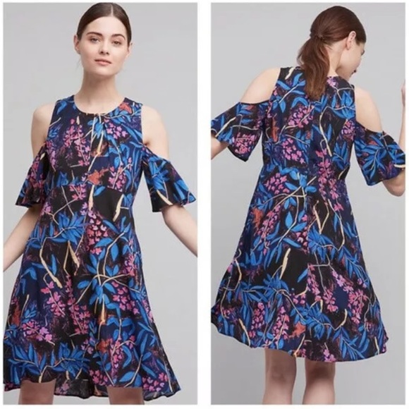 Anthropologie Dresses & Skirts - Maeve Elia Cold Shoulder Floral Dress